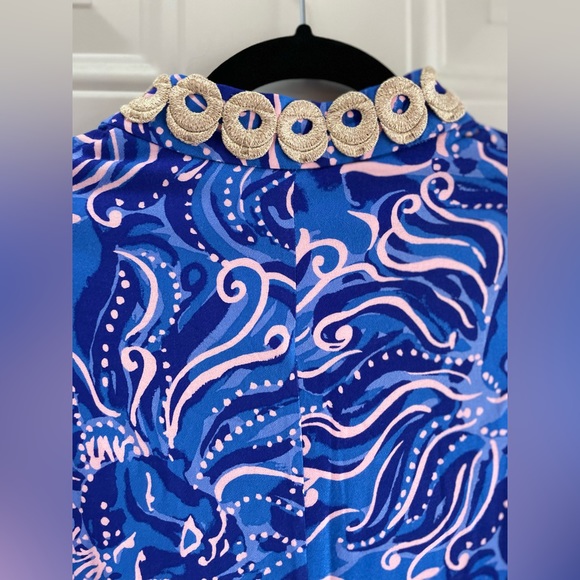 🚫SOLD🚫NWT Lilly Pulitzer Gracelynn Stretch Dress In Coastal Blue Whispurr💙 - Picture 12 of 16